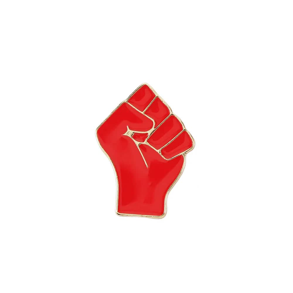 Pin's poing rouge Palestine – rouge