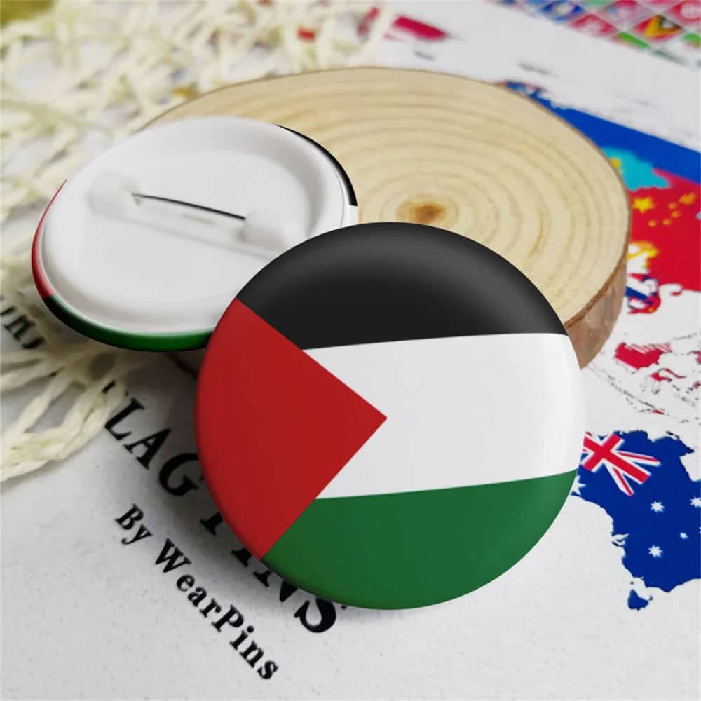 Badge rond drapeau Palestine