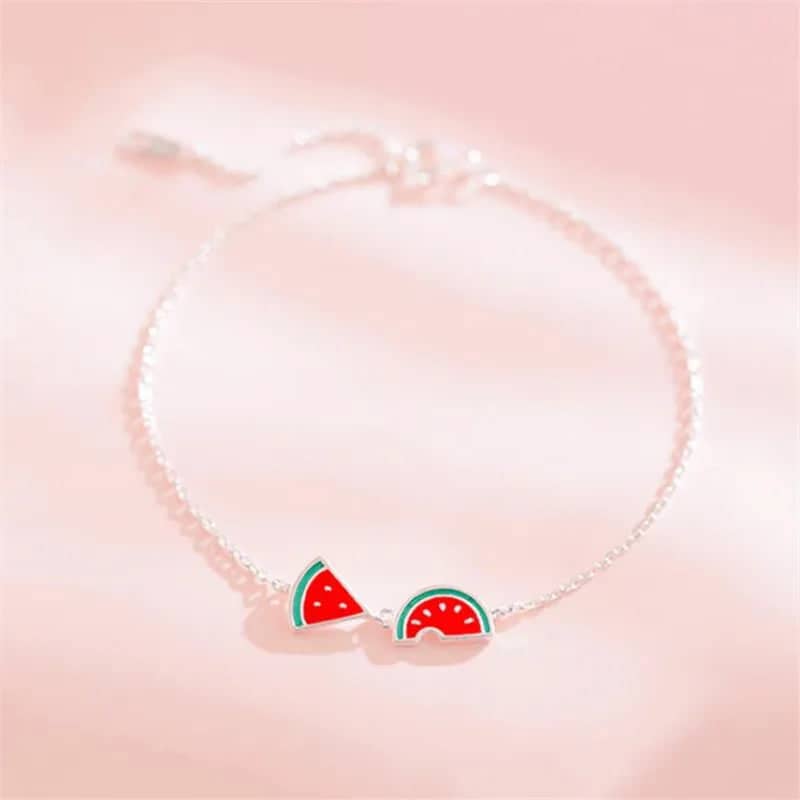 Bracelet cordon pastèque