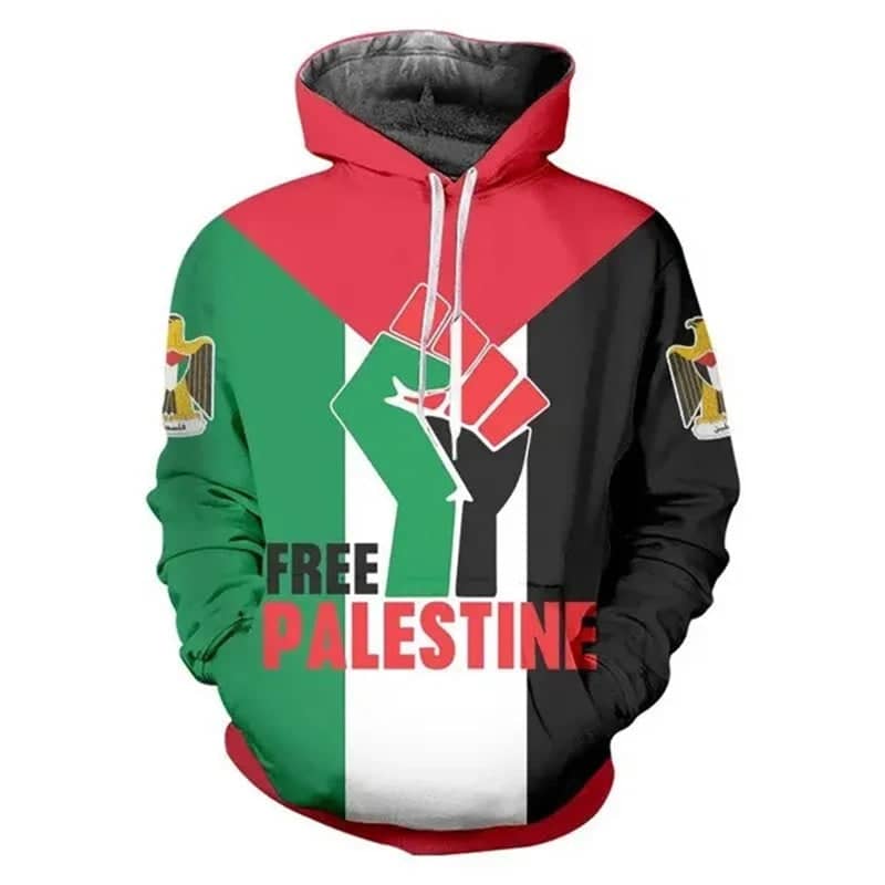 Sweat à capuche Free Palestine drapeau – s