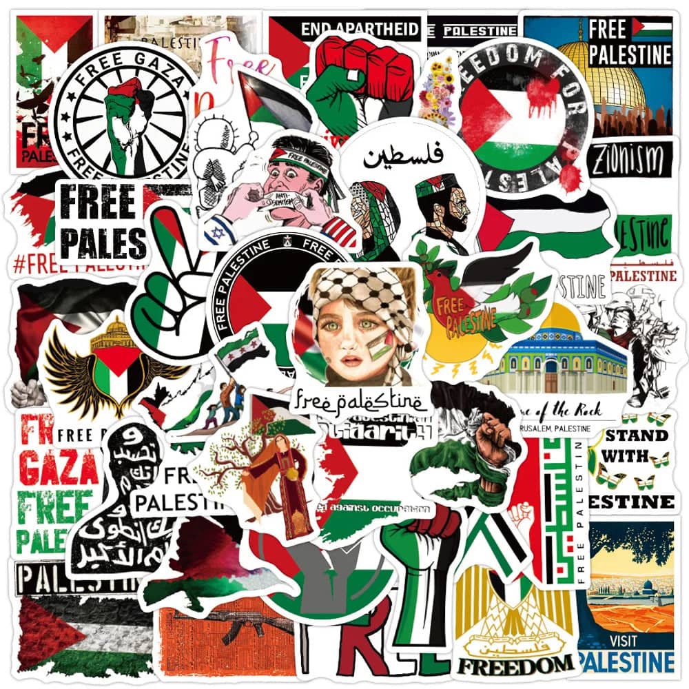 Stickers Free Palestine – lot de 30