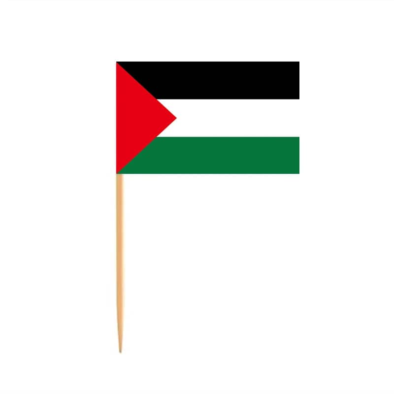 Cure-dents drapeau Palestine – lot de 100