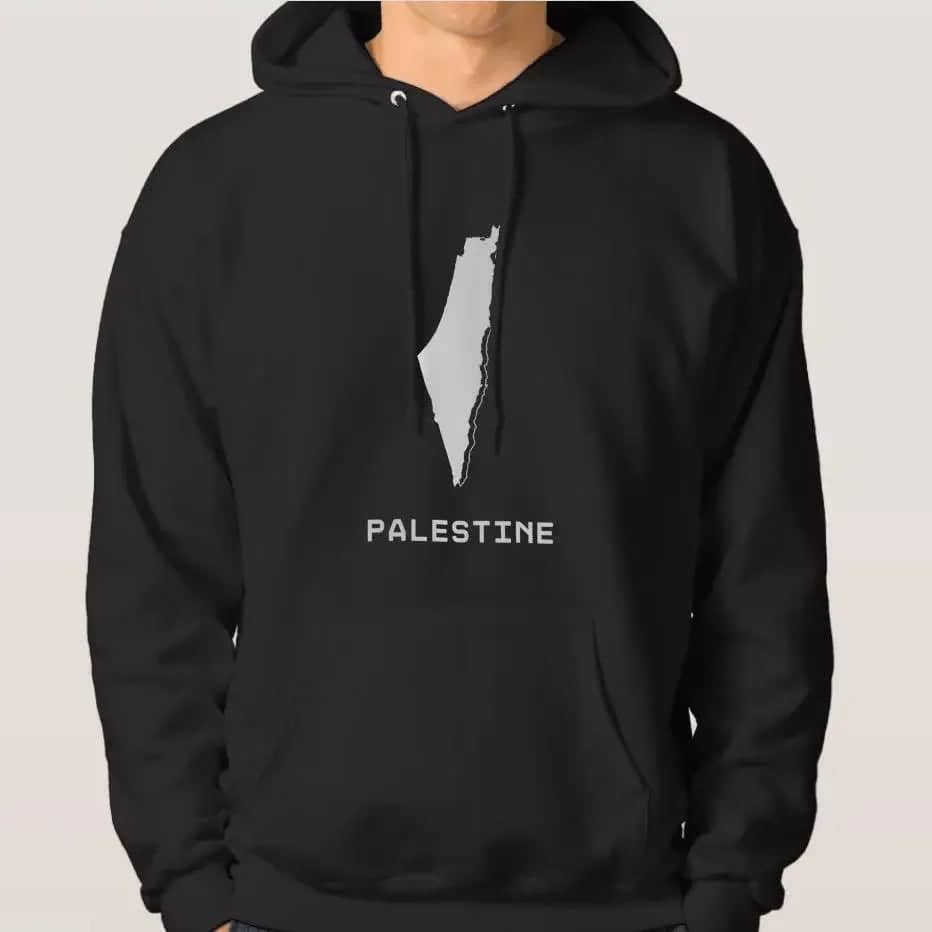 Sweat à capuche homme carte de Palestine – xs